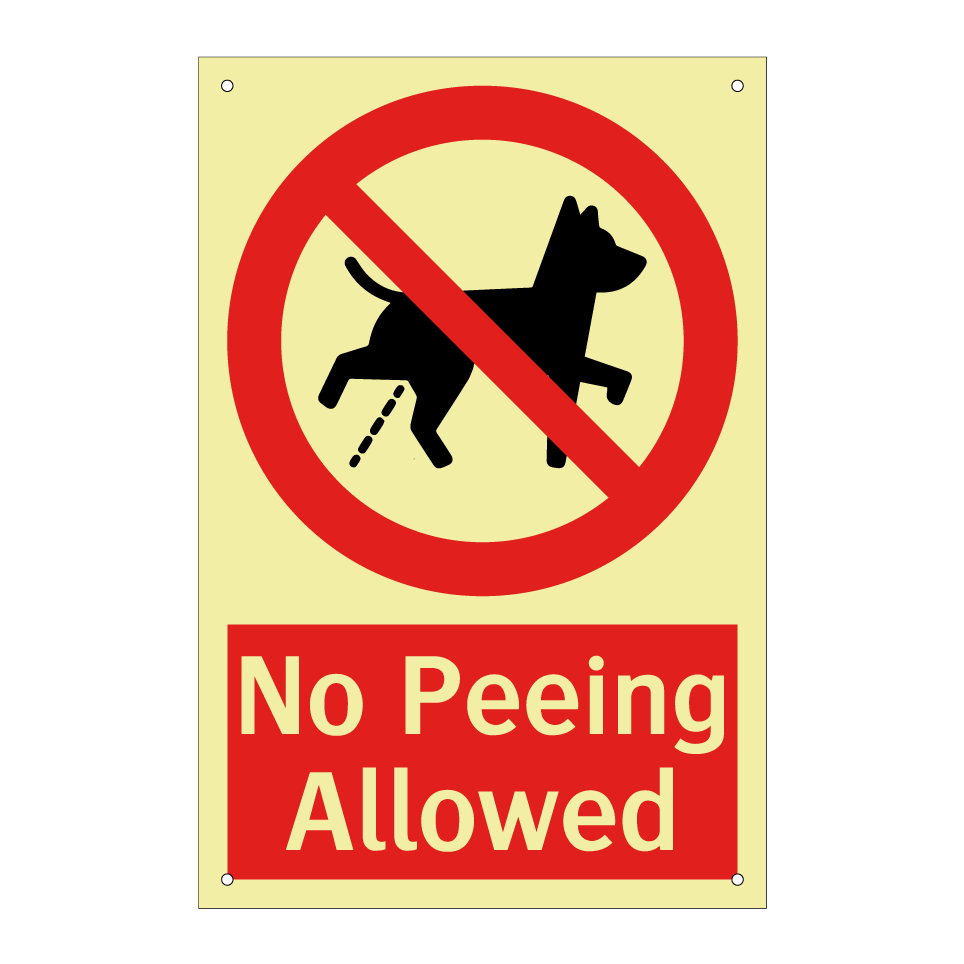 No Peeing Allowed