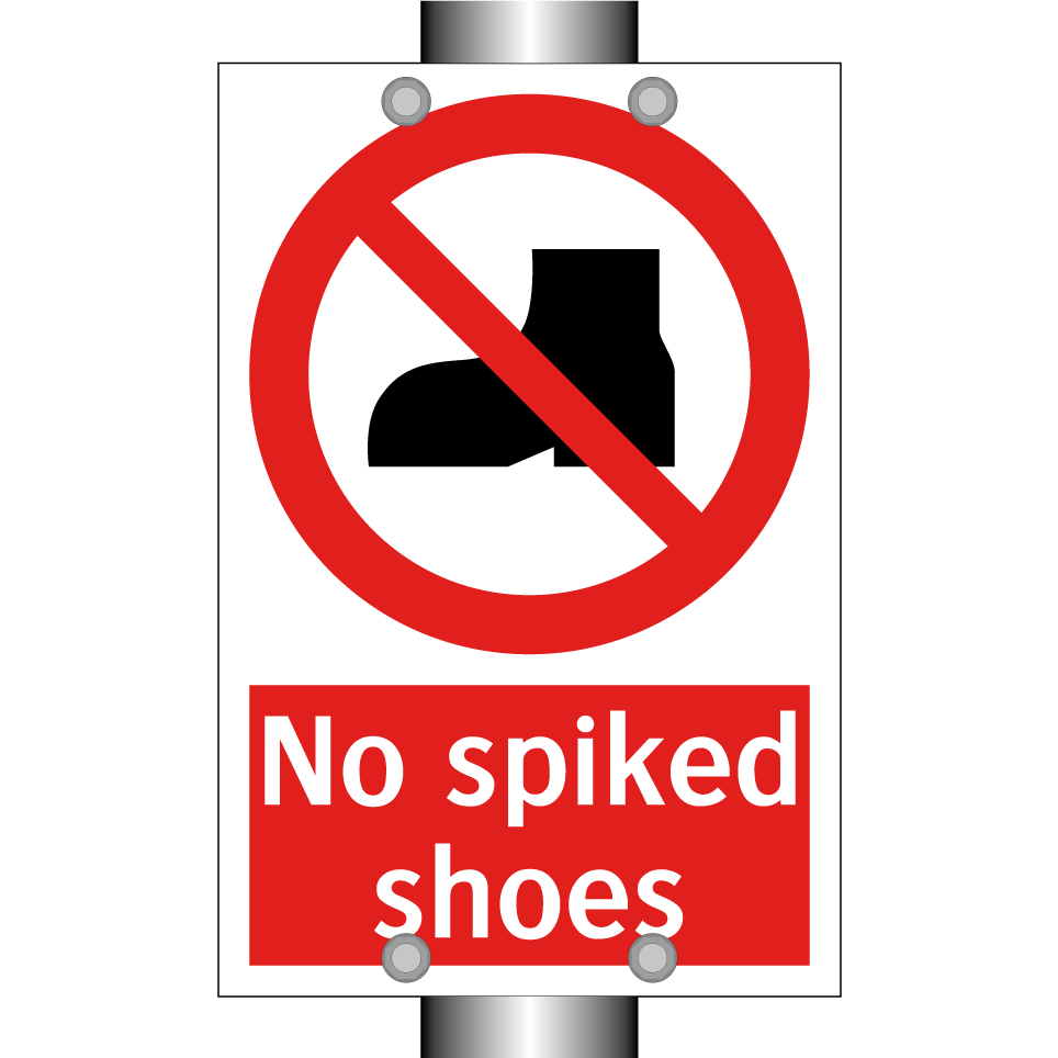 No spiked shoes
