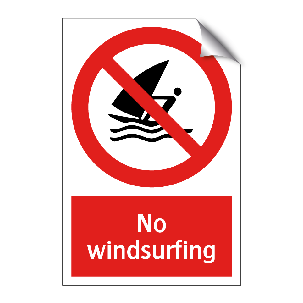 No windsurfing