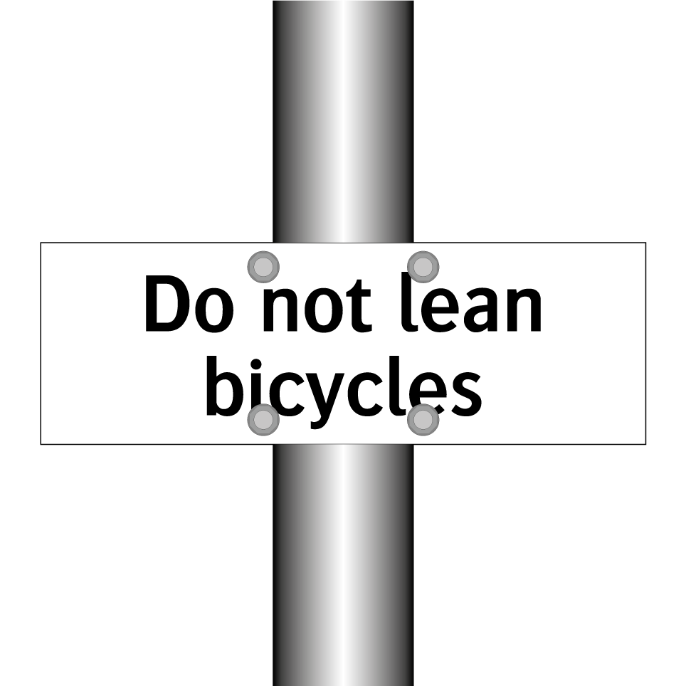 Do not lean bicycles