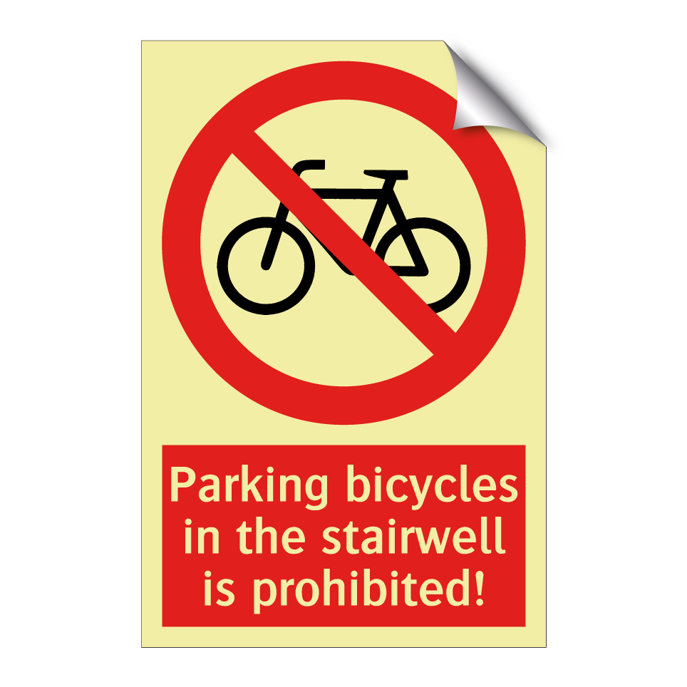 Parking bicycles in the stairwell is prohibited!