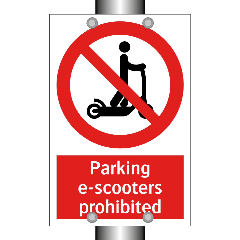 Parking e-scooters prohibited