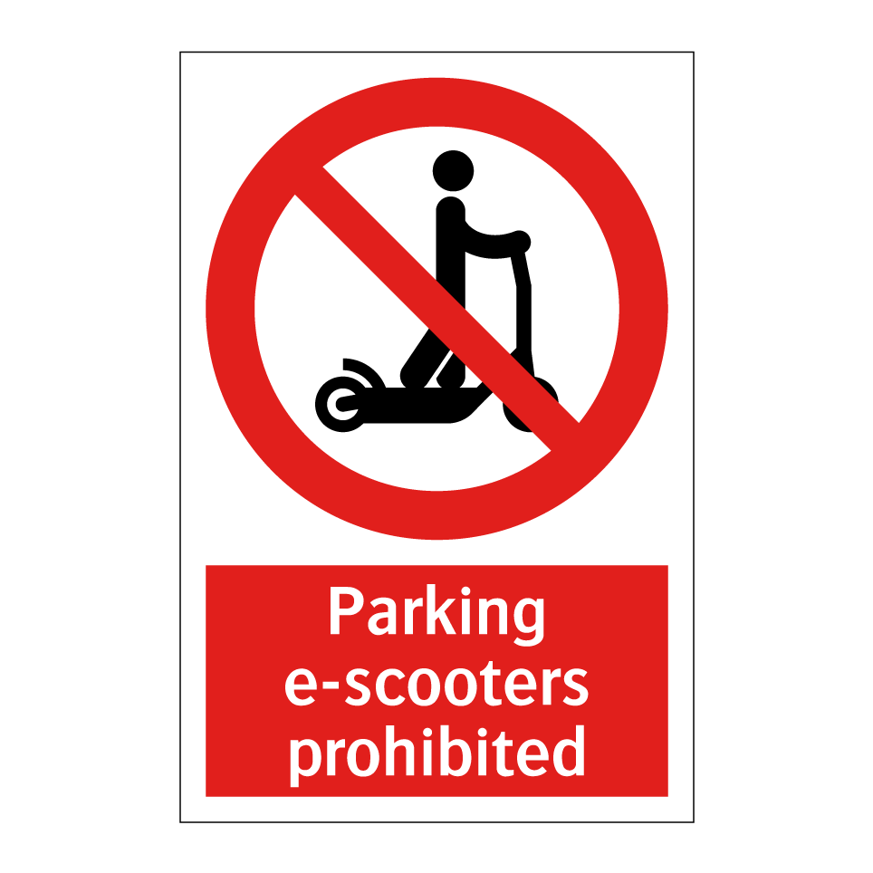 Parking e-scooters prohibited