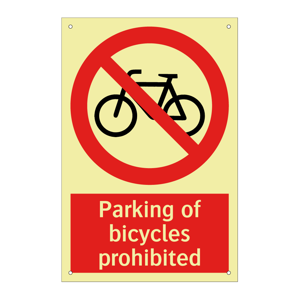 Parking of bicycles prohibited