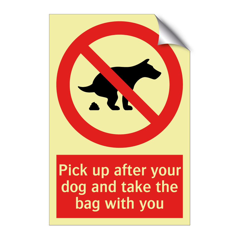 Pick up after your dog and take the bag with you