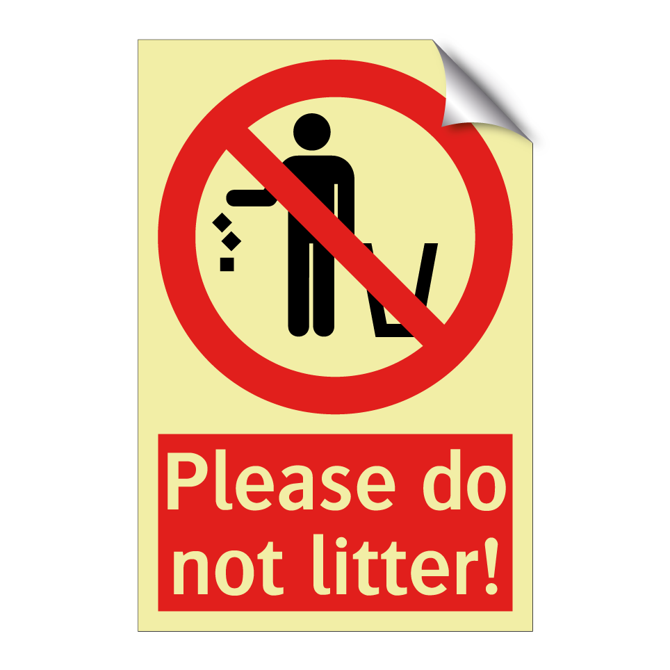 Please do not litter!