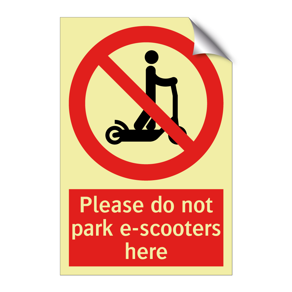 Please do not park e-scooters here