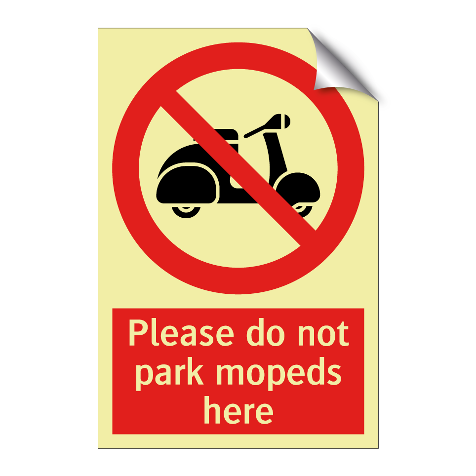 Please do not park mopeds here