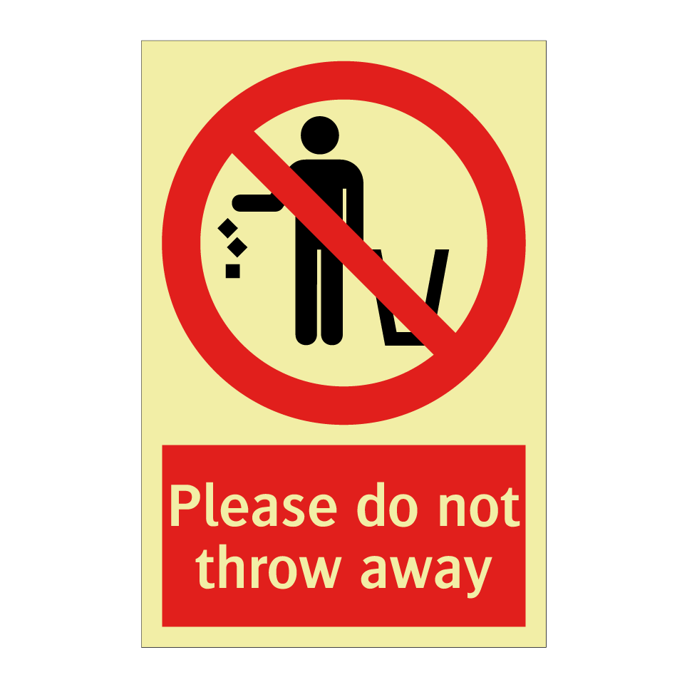 Please do not throw away