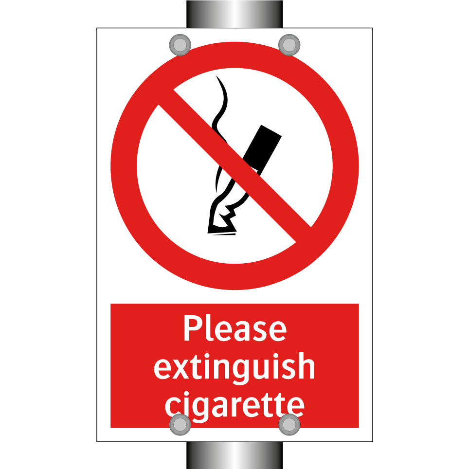 Please extinguish cigarette