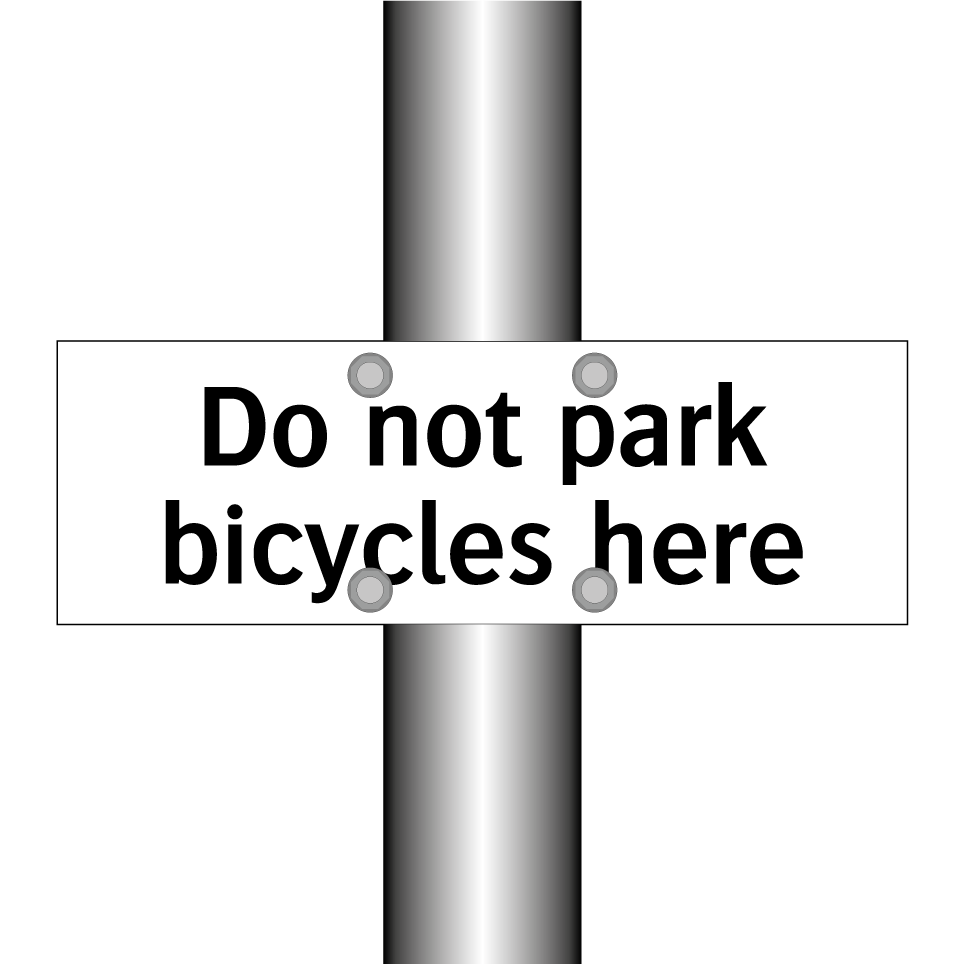 Do not park bicycles here