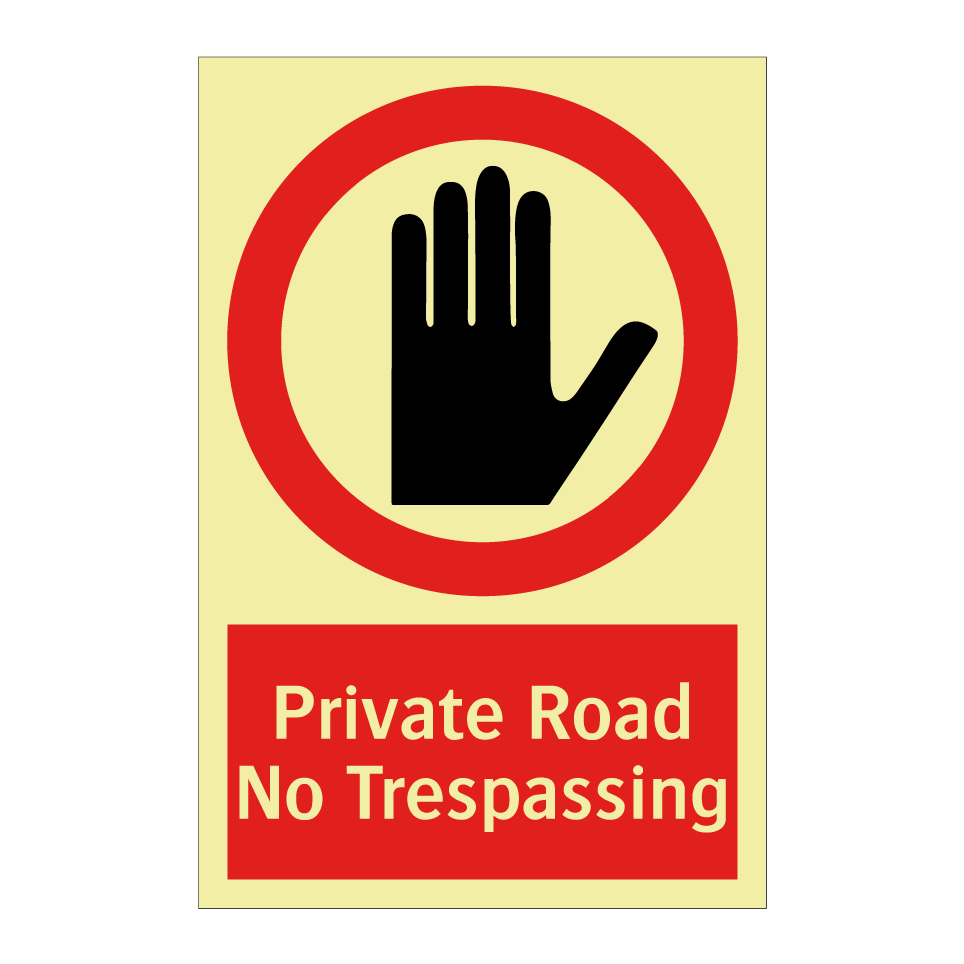 Private Road No Trespassing