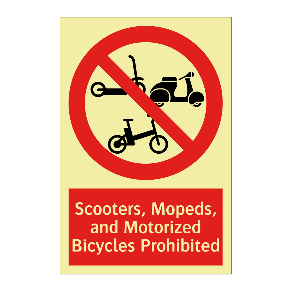 Scooters, Mopeds, and Motorized Bicycles Prohibited