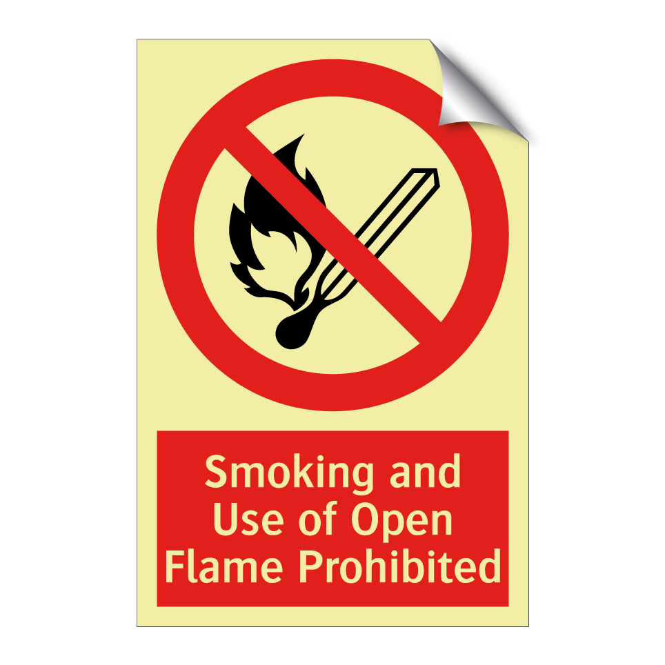 Smoking and Use of Open Flame Prohibited