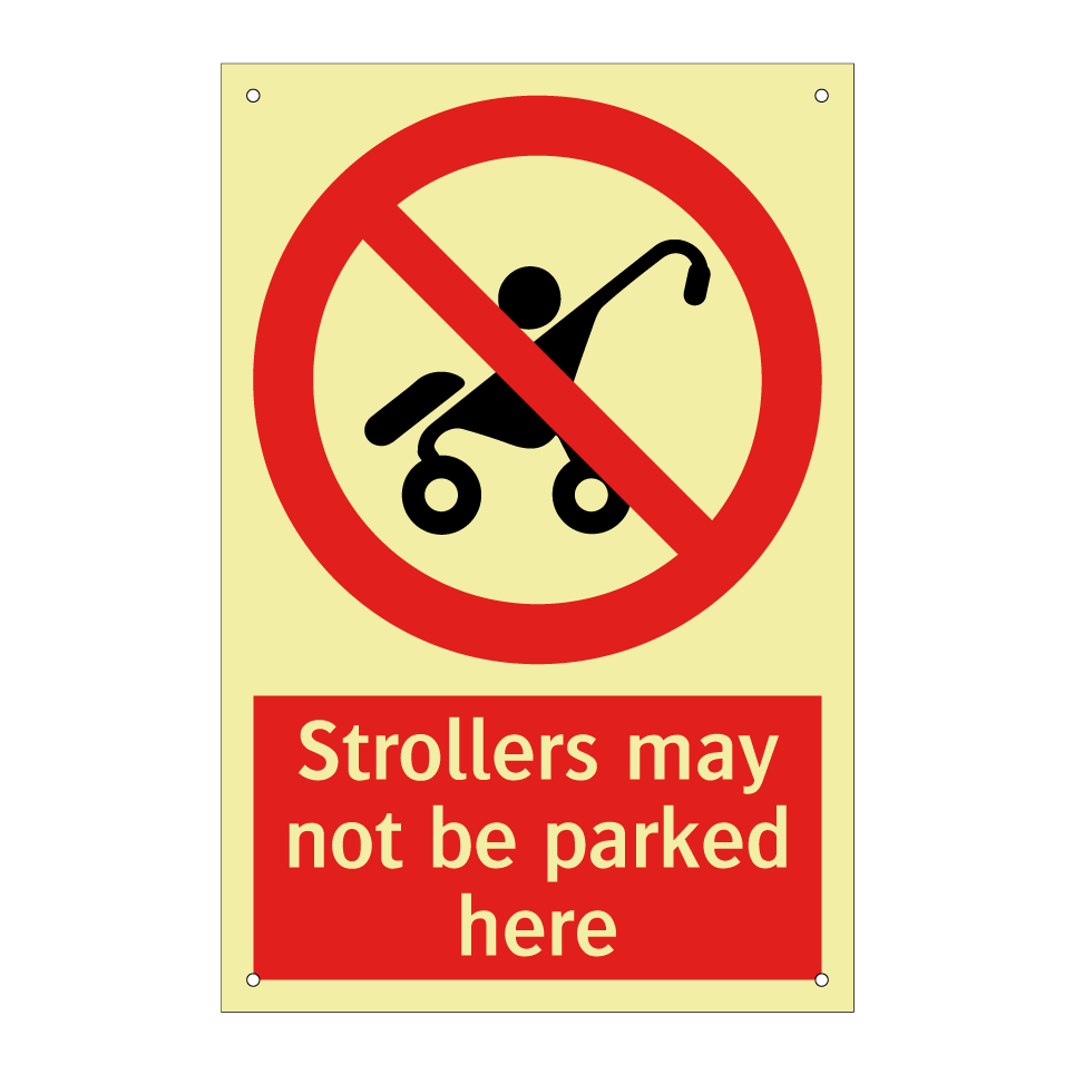 Strollers may not be parked here