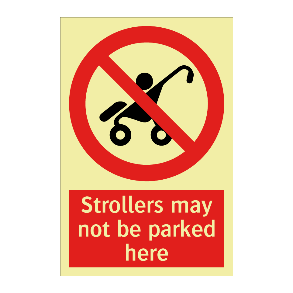 Strollers may not be parked here