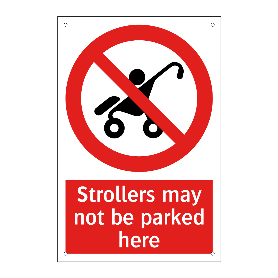 Strollers may not be parked here