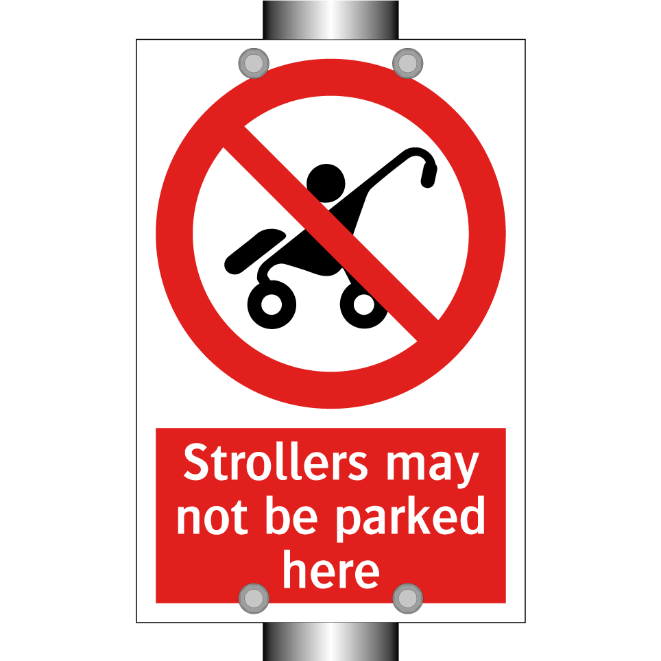 Strollers may not be parked here