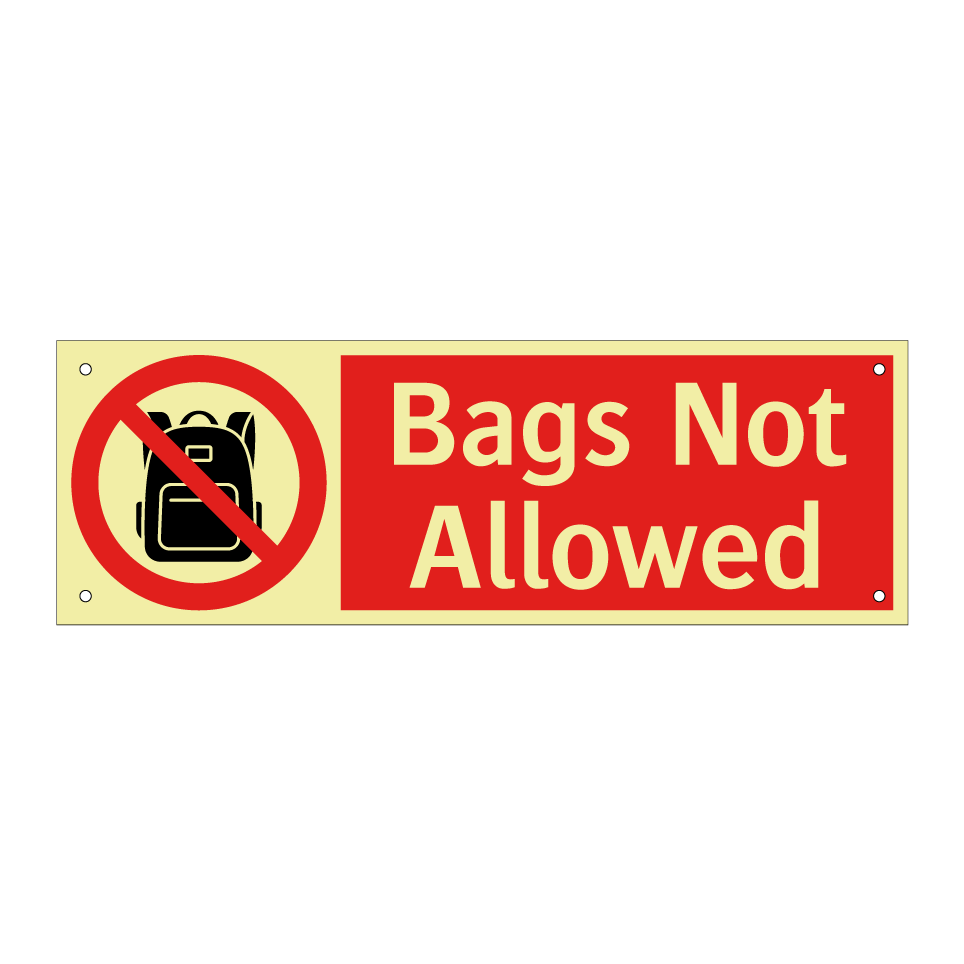 Bags Not Allowed