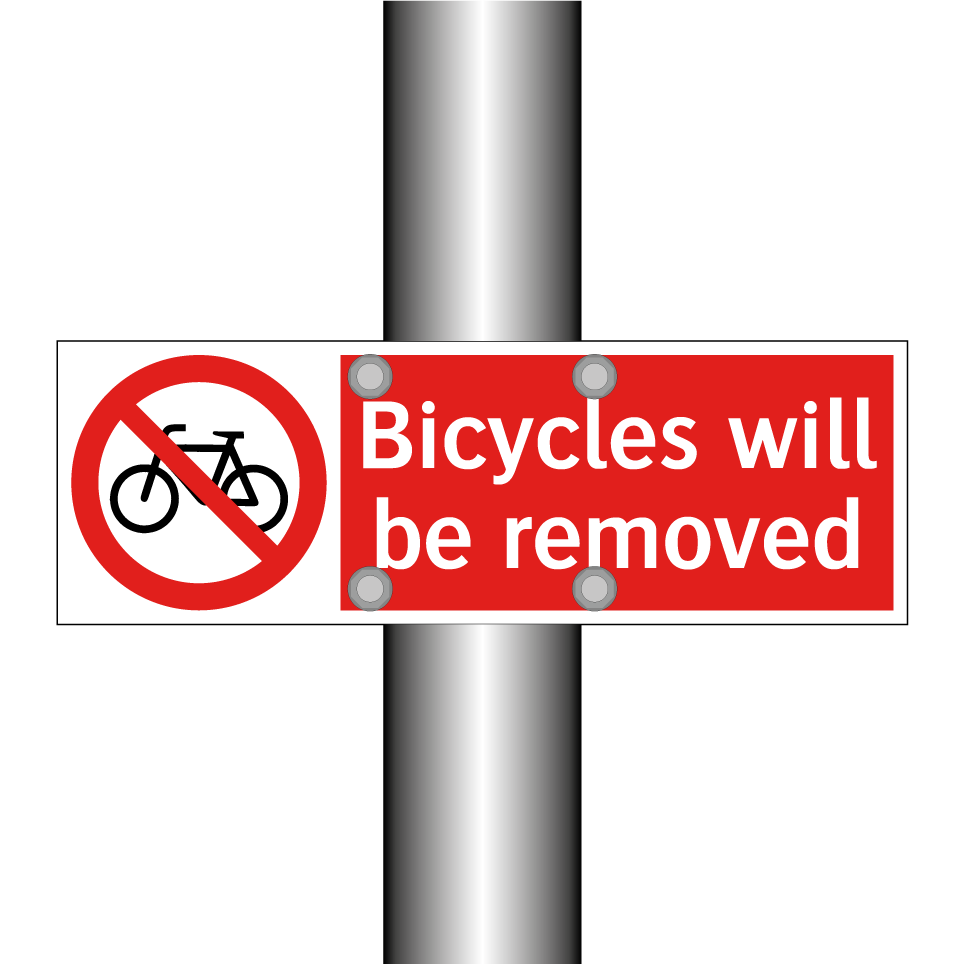 Bicycles will be removed