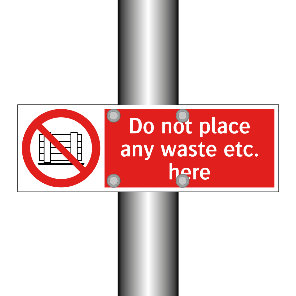 Do not place any waste etc. here