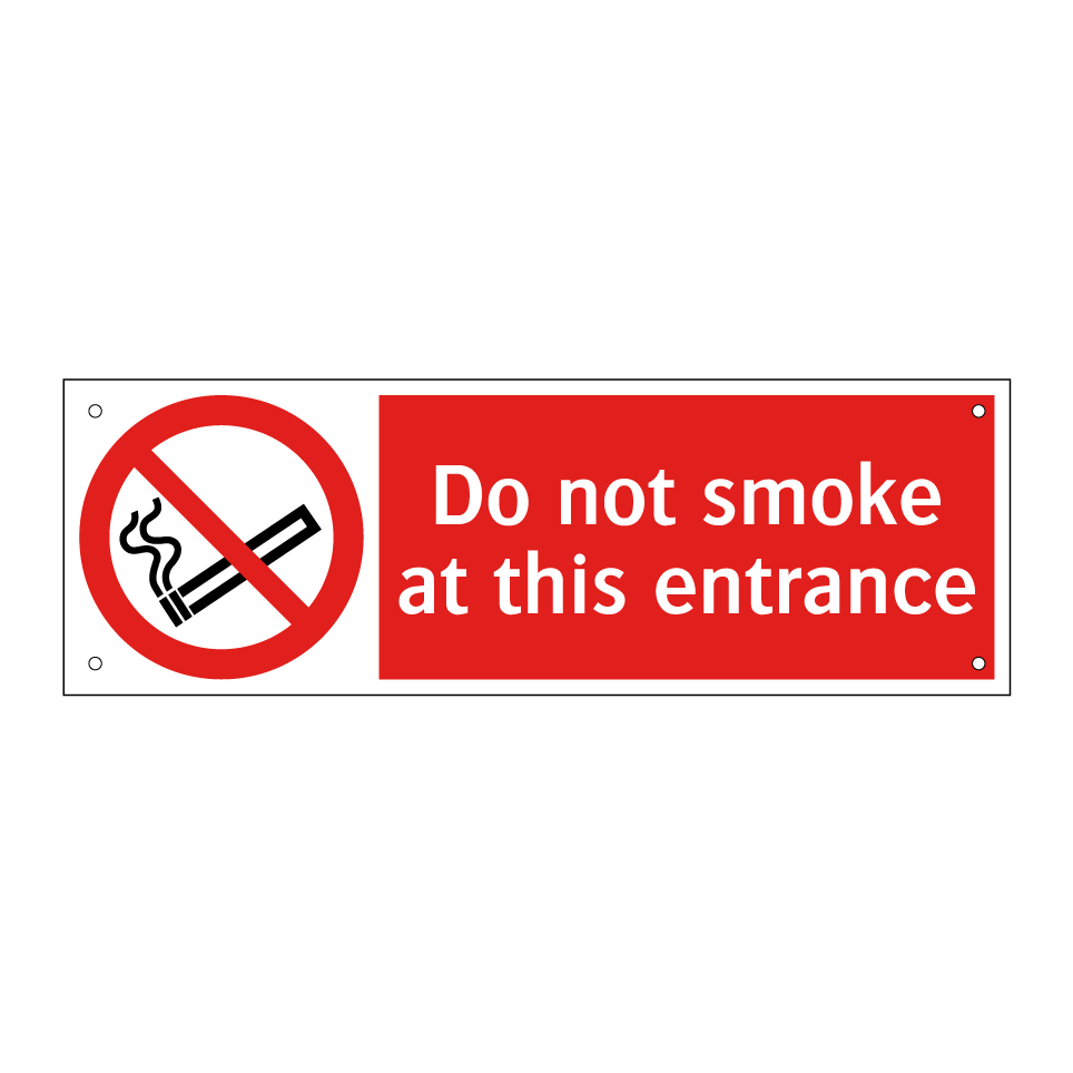 Do not smoke at this entrance