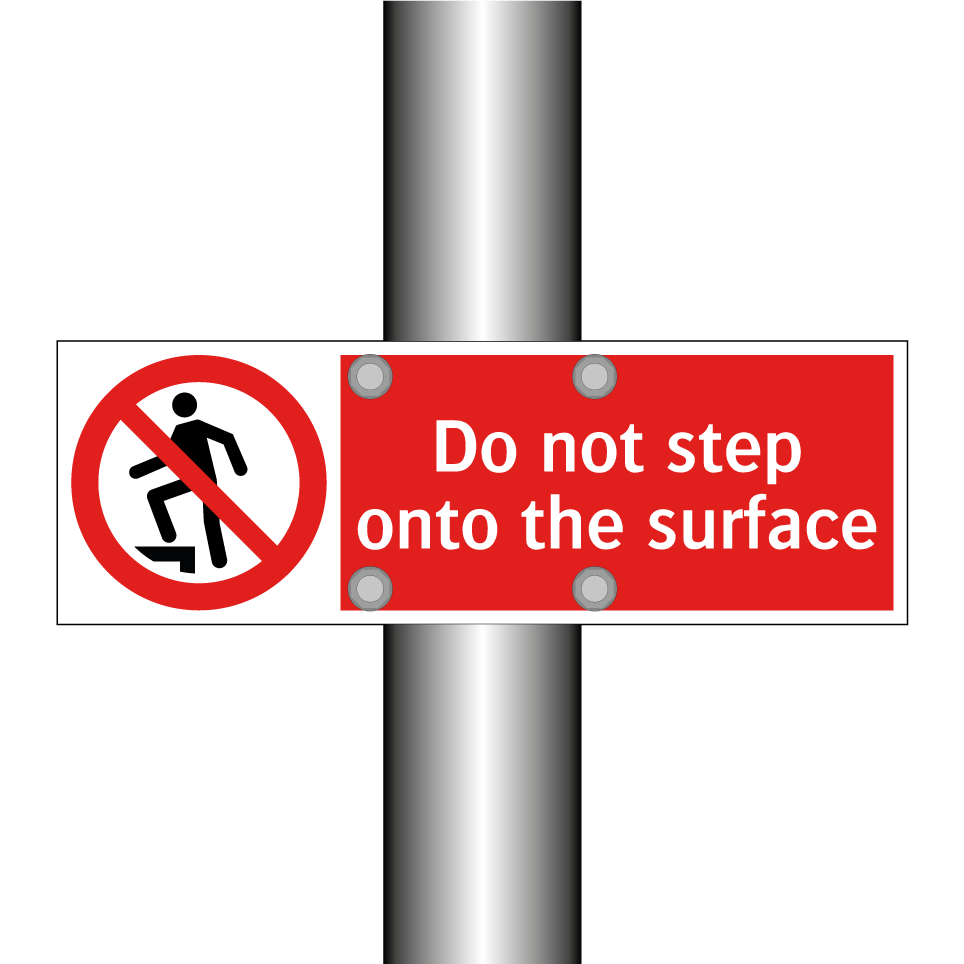 Do not step onto the surface