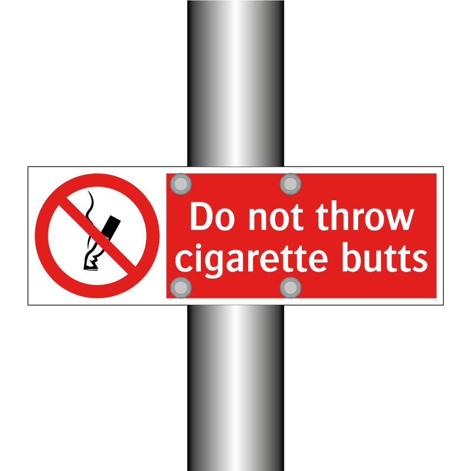 Do not throw cigarette butts