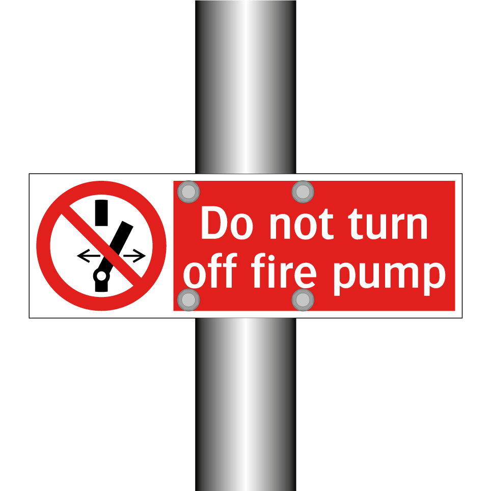 Do not turn off fire pump