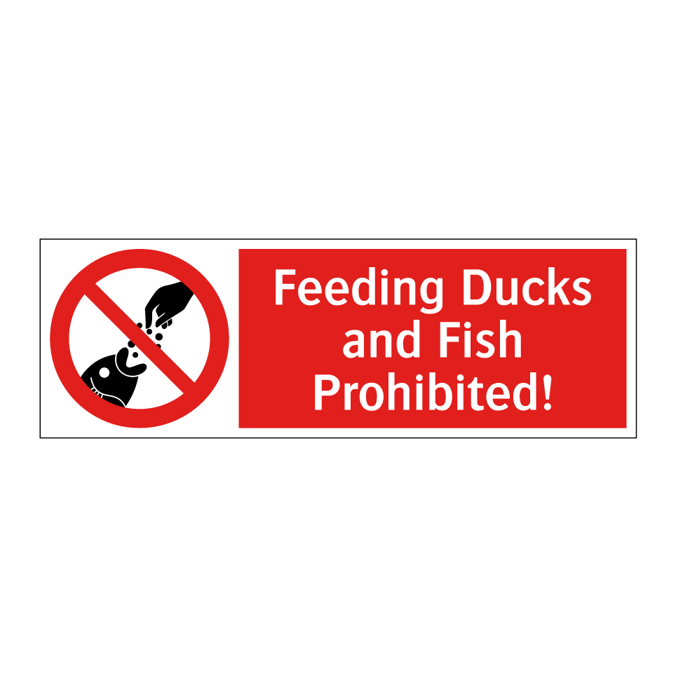 Feeding Ducks and Fish Prohibited!
