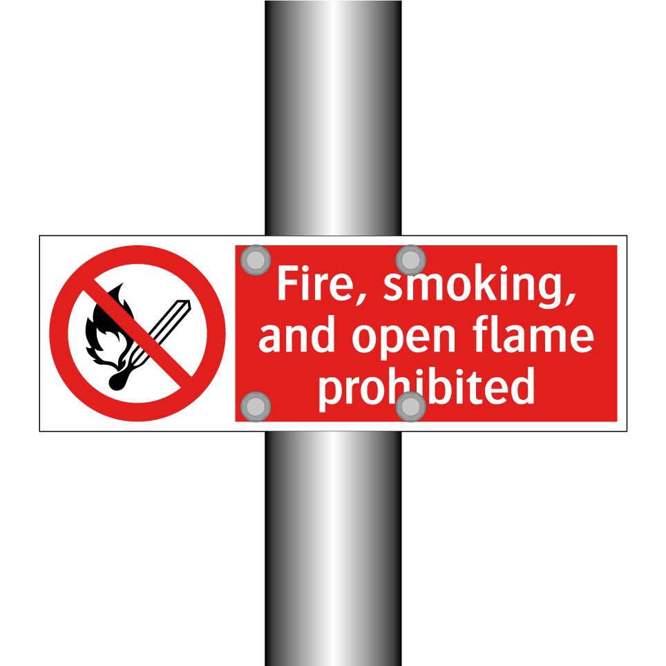 Fire, smoking, and open flame prohibited
