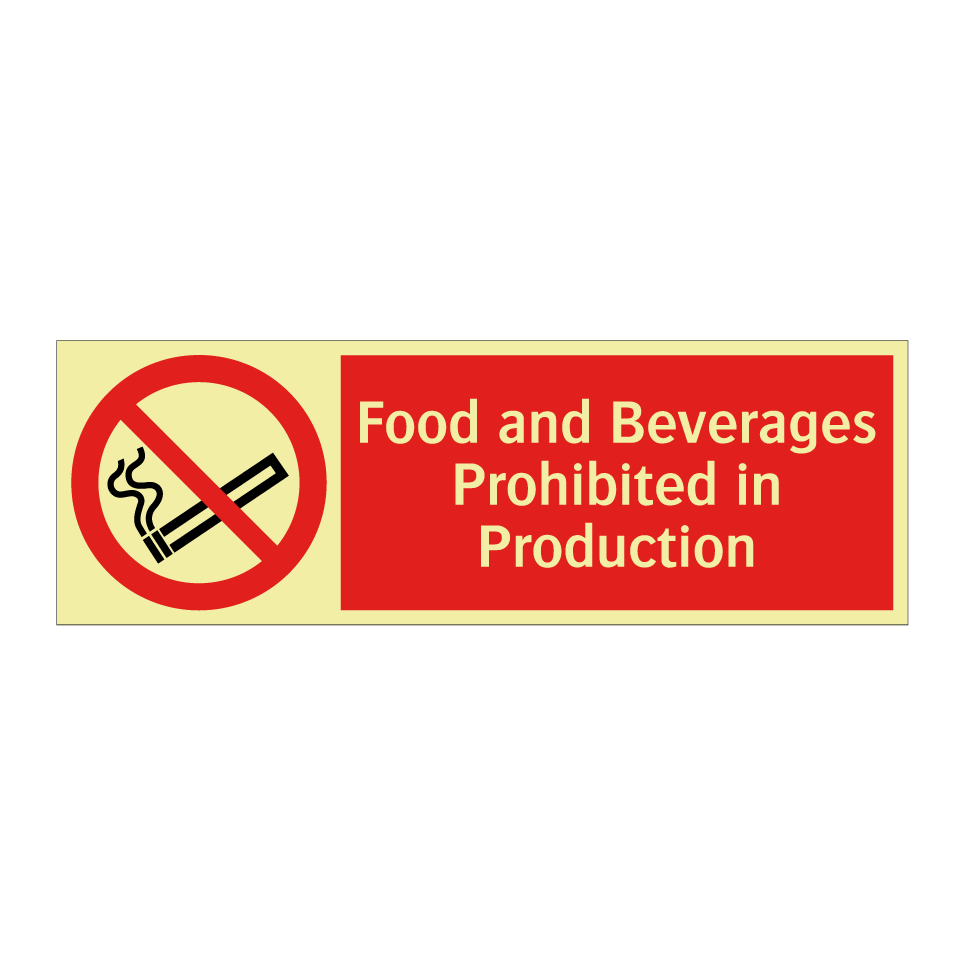 Food and Beverages Prohibited in Production