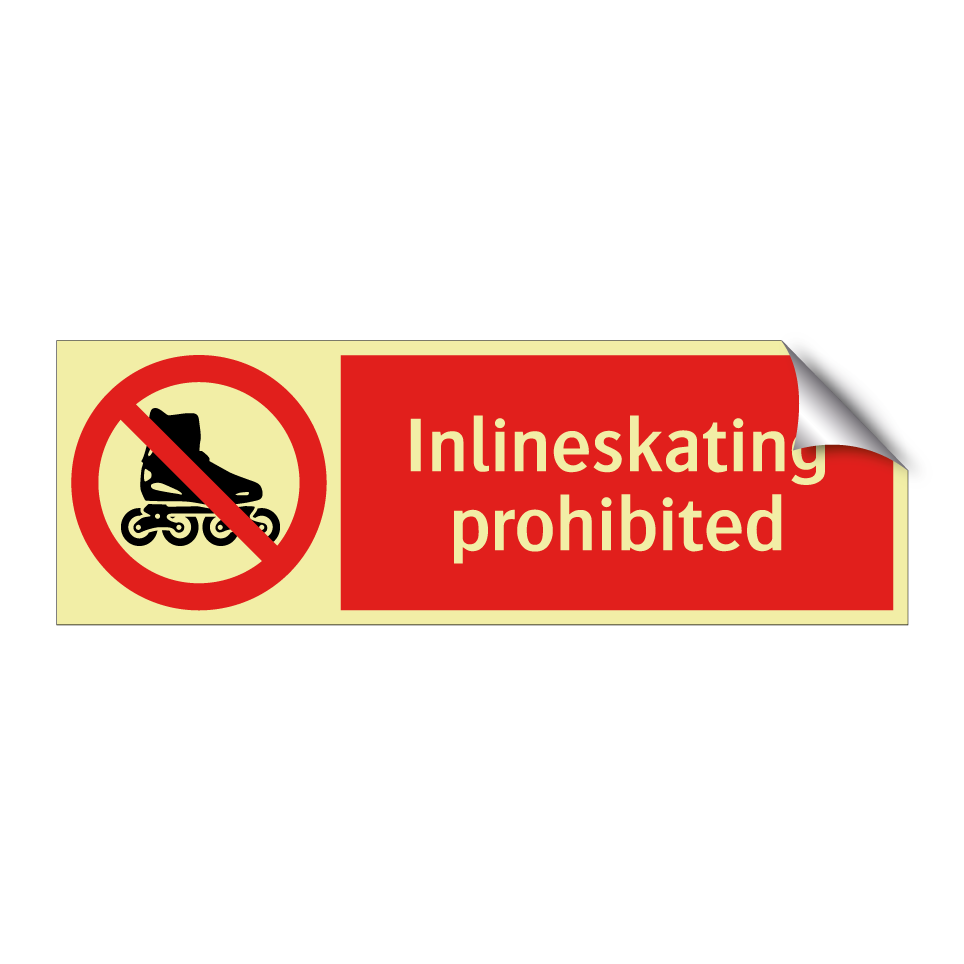Inlineskating prohibited