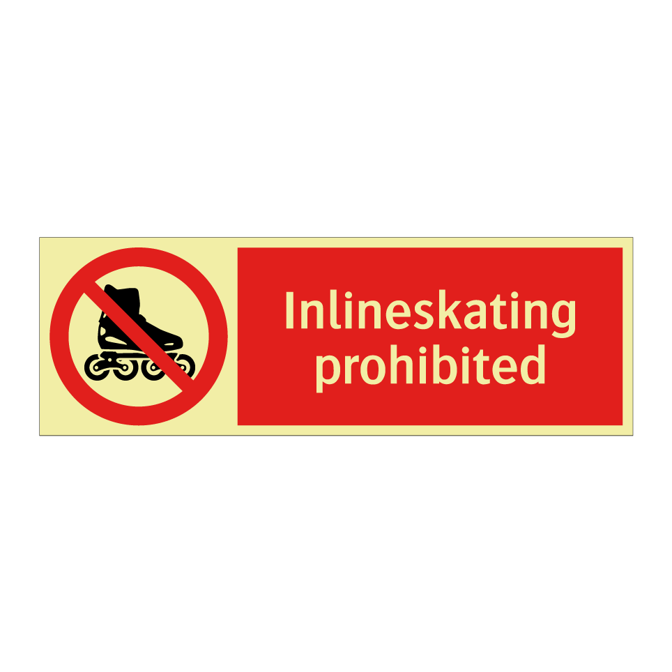 Inlineskating prohibited