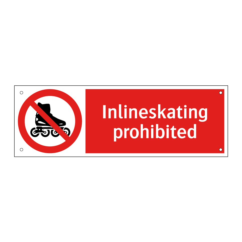 Inlineskating prohibited