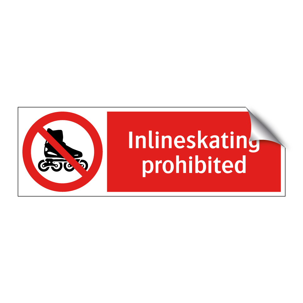 Inlineskating prohibited