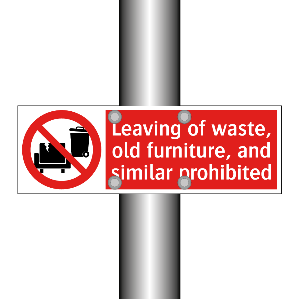 Leaving of waste, old furniture, and similar prohibited