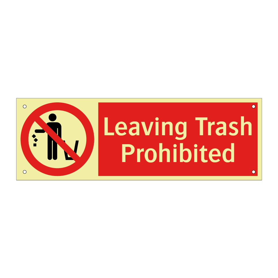 Leaving Trash Prohibited