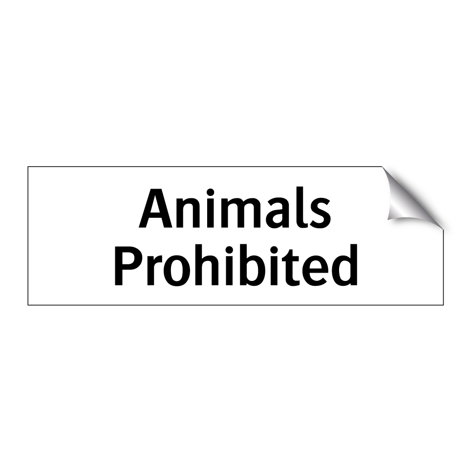 Animals Prohibited