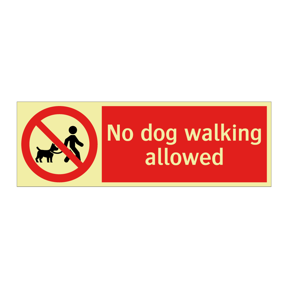No dog walking allowed
