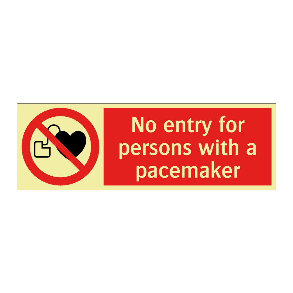 No entry for persons with a pacemaker