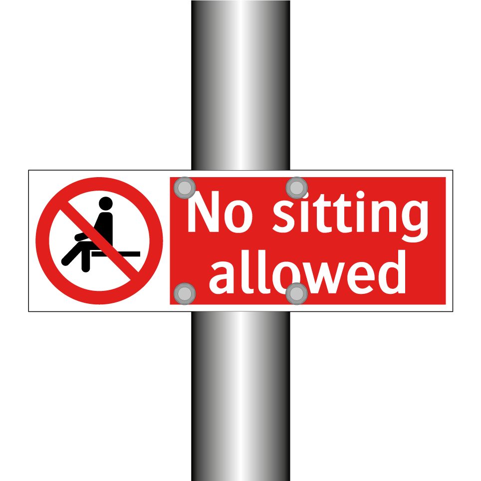 No sitting allowed