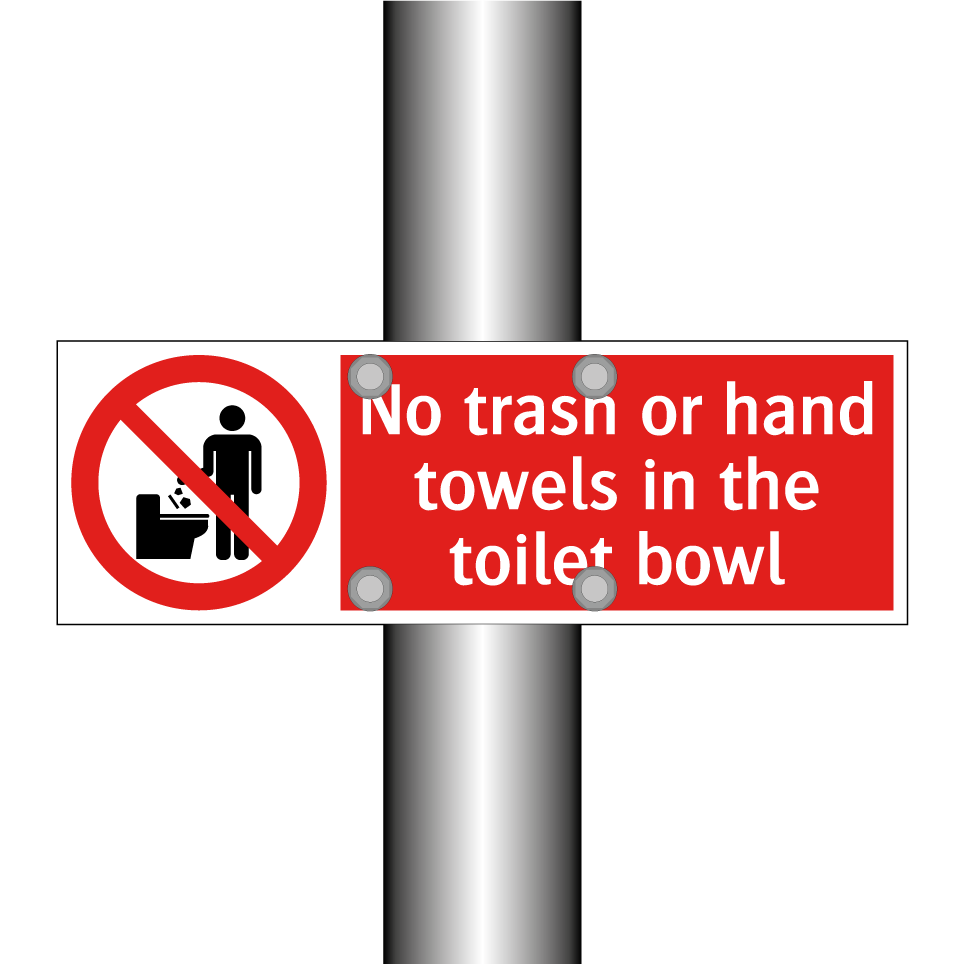 No trash or hand towels in the toilet bowl