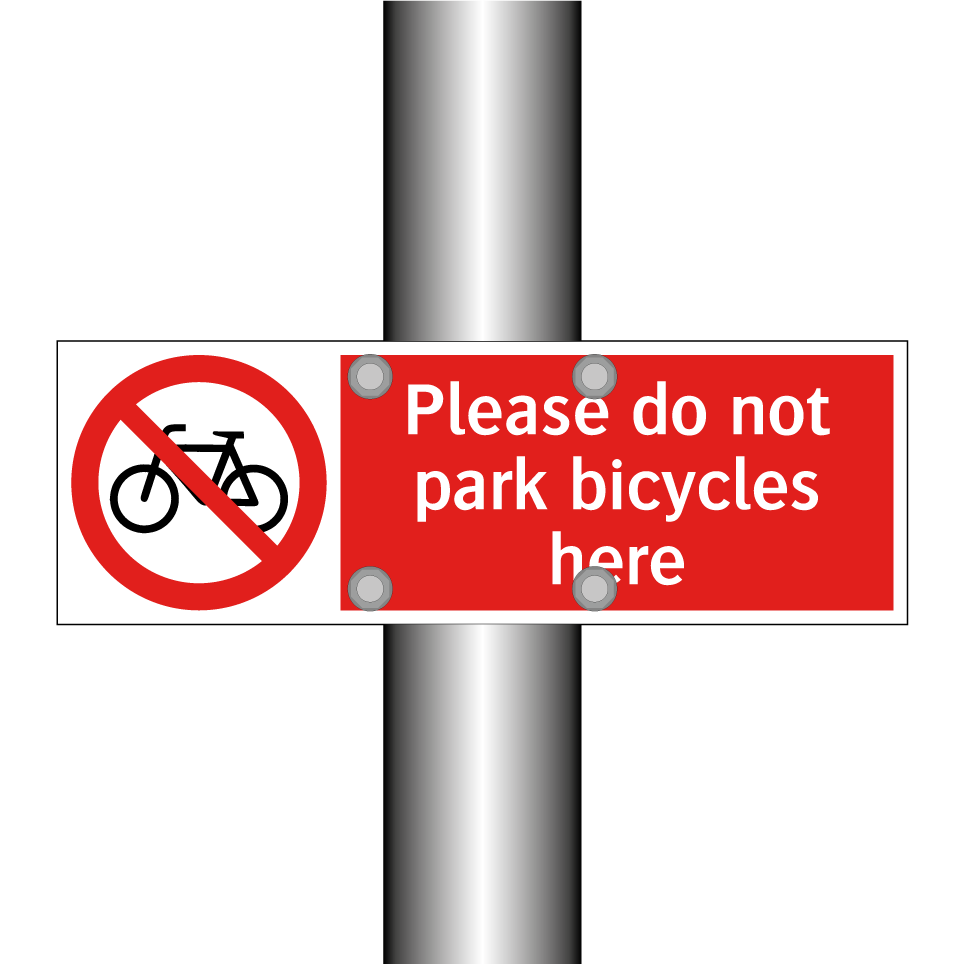 Please do not park bicycles here