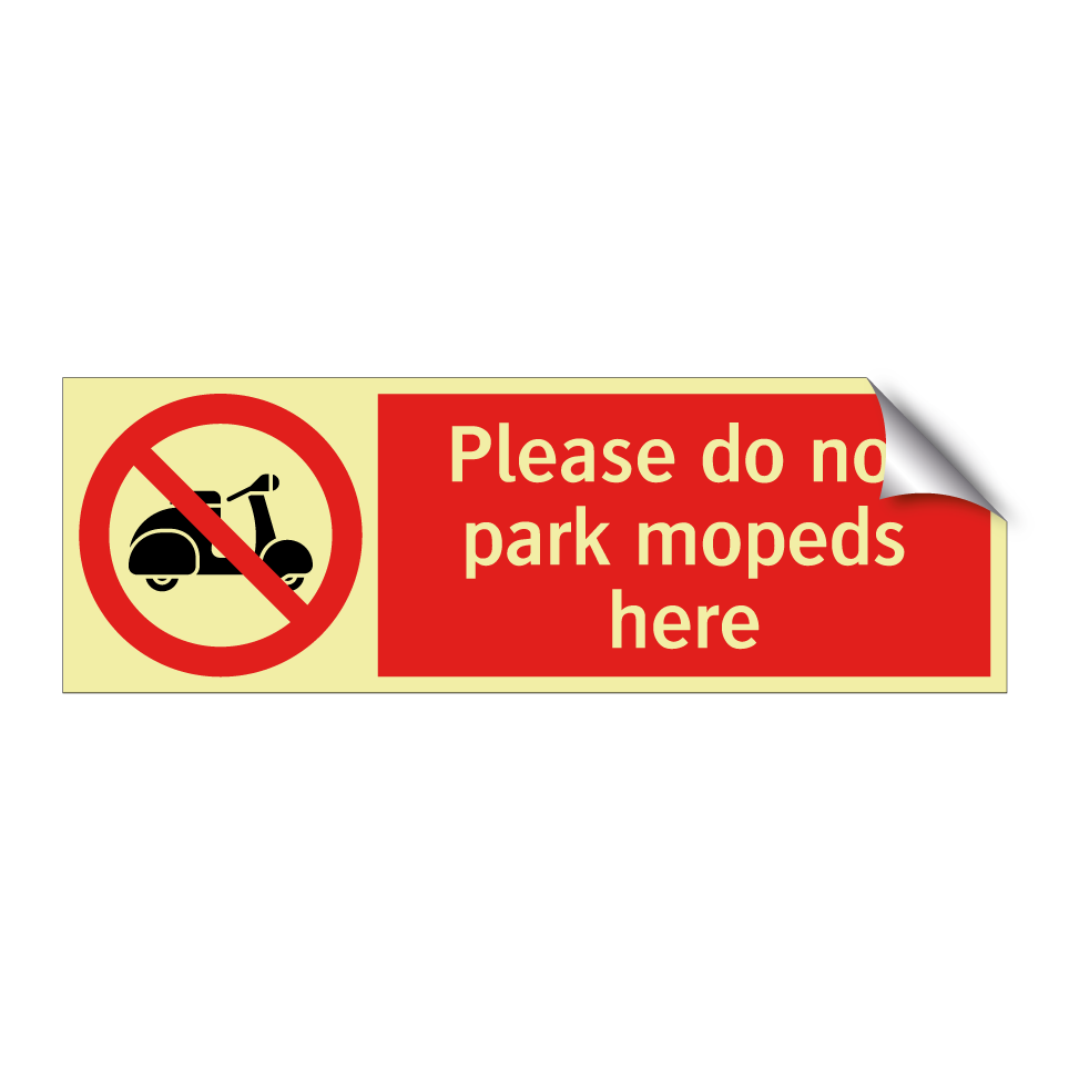 Please do not park mopeds here