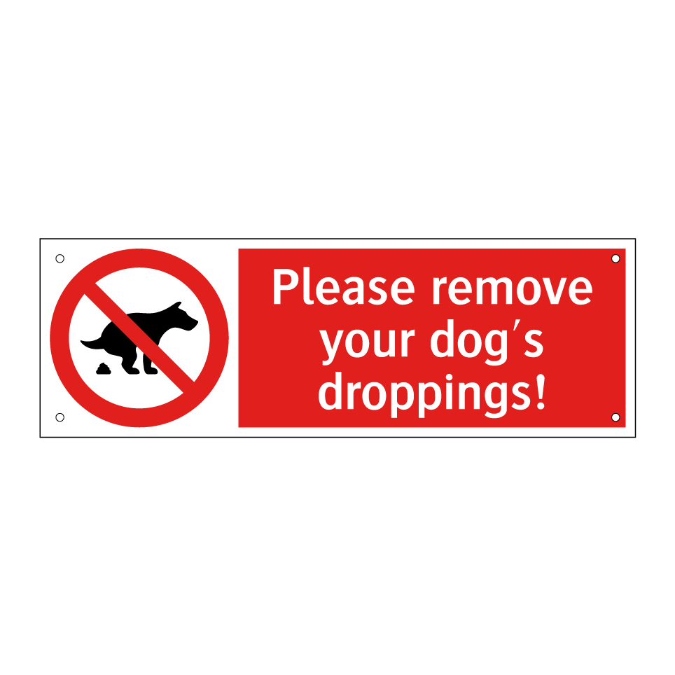 Please remove your dog's droppings!