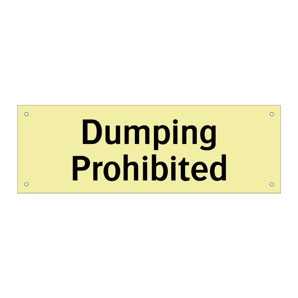 Dumping Prohibited