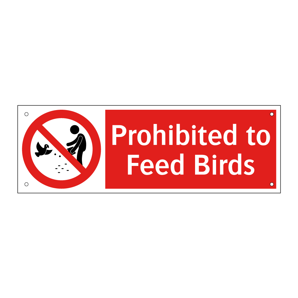 Prohibited to Feed Birds