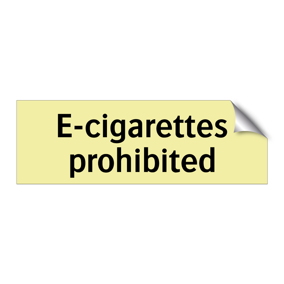 E-cigarettes prohibited