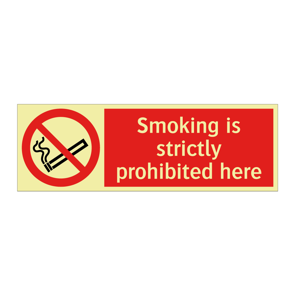Smoking is strictly prohibited here